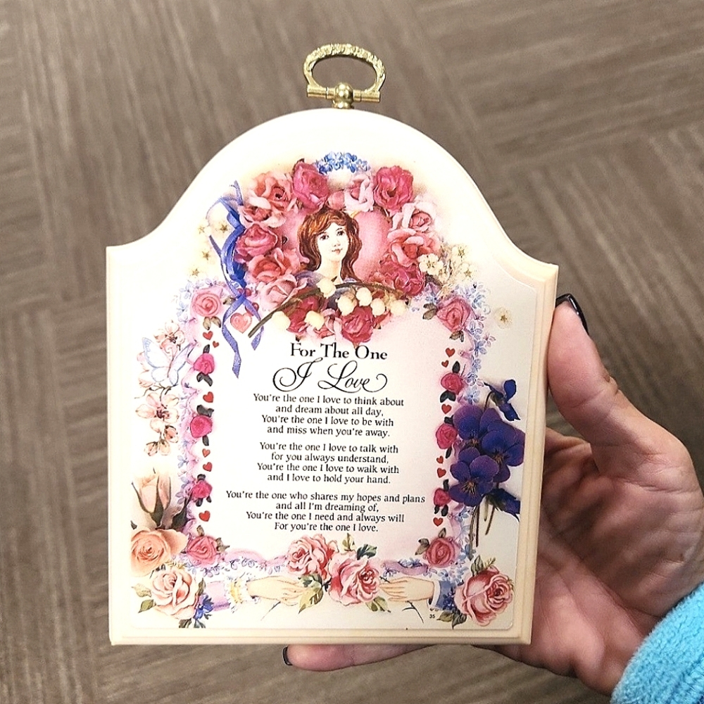 Kathy Ann's Keepsake Plaque "For The One I Love"